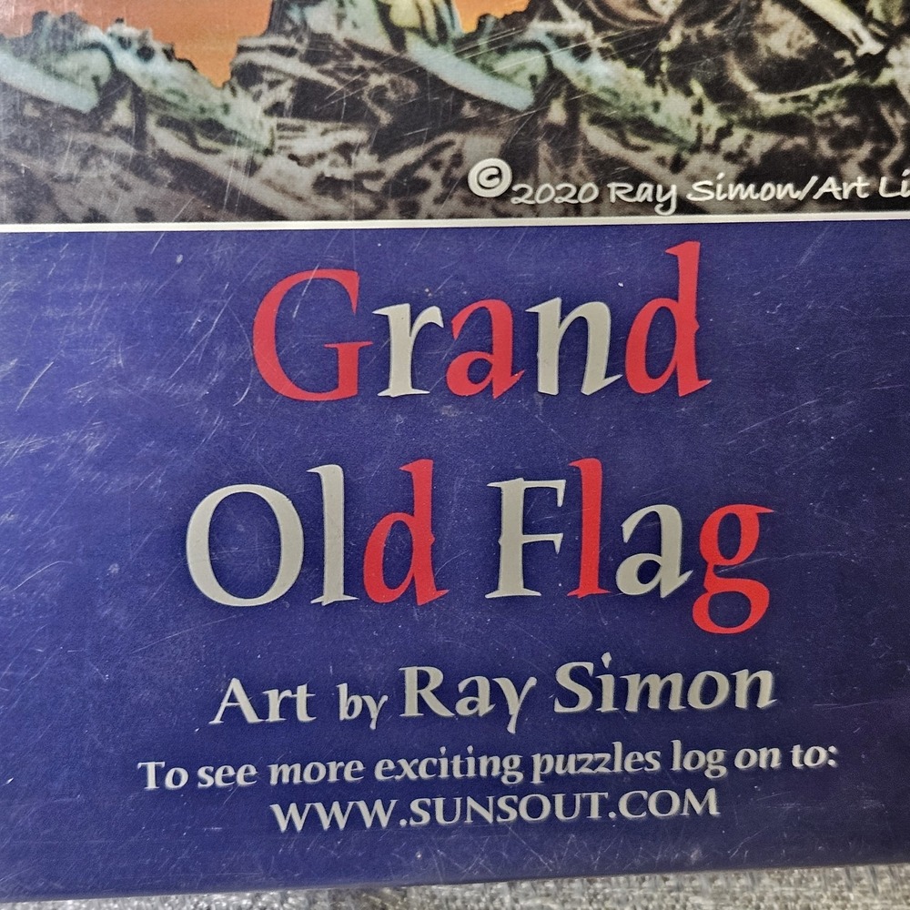 NEW Grand Old Flag by Ray Simon 1000 Piece Jigsaw Puzzle SunsOut 20"X27" Sealed - Picture 3 of 4